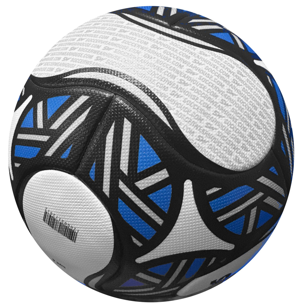 Soccer Wearhouse Thermal Bonded Match Ball (White/Black/Blue)