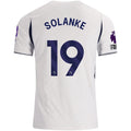 Nike Mens Tottenham Hotspur Dominic Solanke Home Jersey w/ EPL + No Room For Racism 26/27 (White)