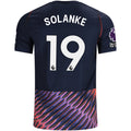 Nike Mens Tottenham Hotspur Dominic Solanke Away Jersey w/ EPL + No Room For Racism Patches 26/27 (Obsidan/White)