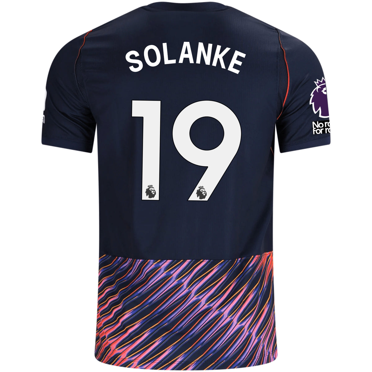 Nike Mens Tottenham Hotspur Dominic Solanke Away Jersey w/ EPL + No Room For Racism Patches 26/27 (Obsidan/White)