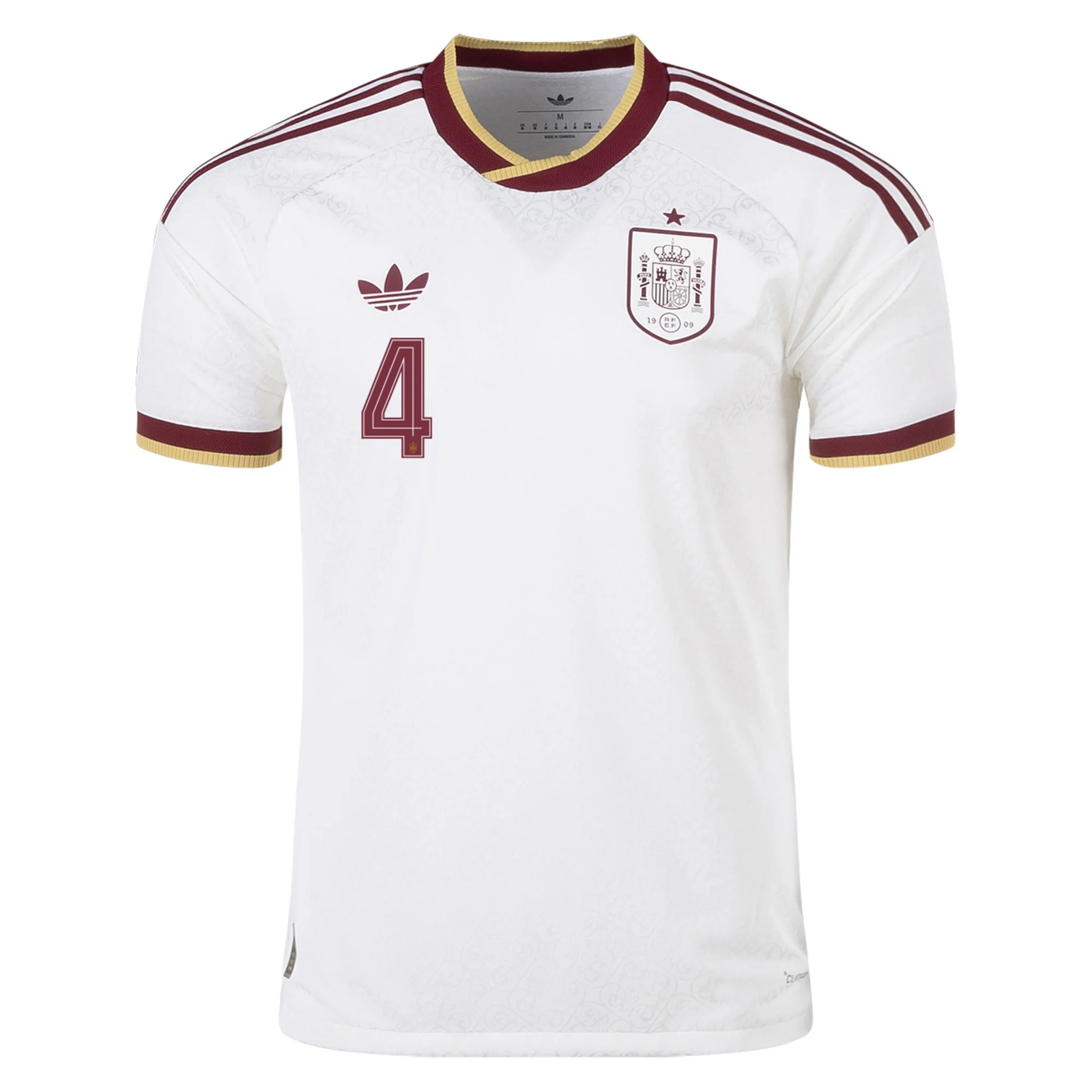 adidas Men's Spain Authentic Pau Cubarsí Away Jersey 2026 (White)