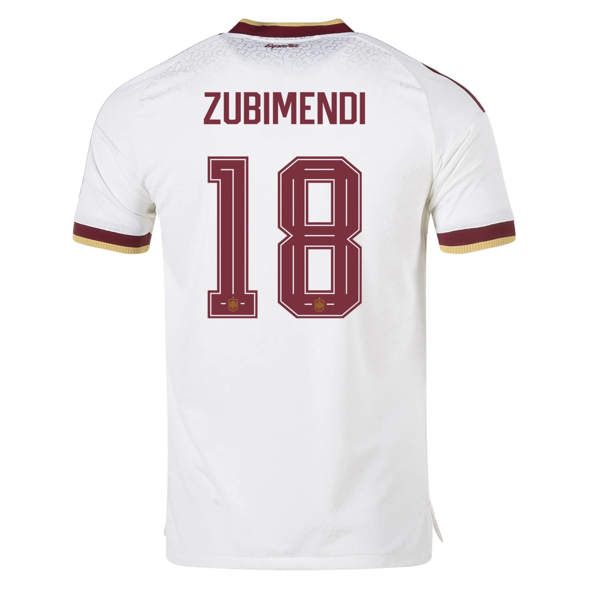 adidas Men's Spain Authentic Martín Zubimendi Away Jersey 2026 (White)
