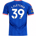 adidas Mens Manchester United Tyler Fletcher Away Jersey w/ EPL + No Room For Racism Patches 26/27 (Blue)