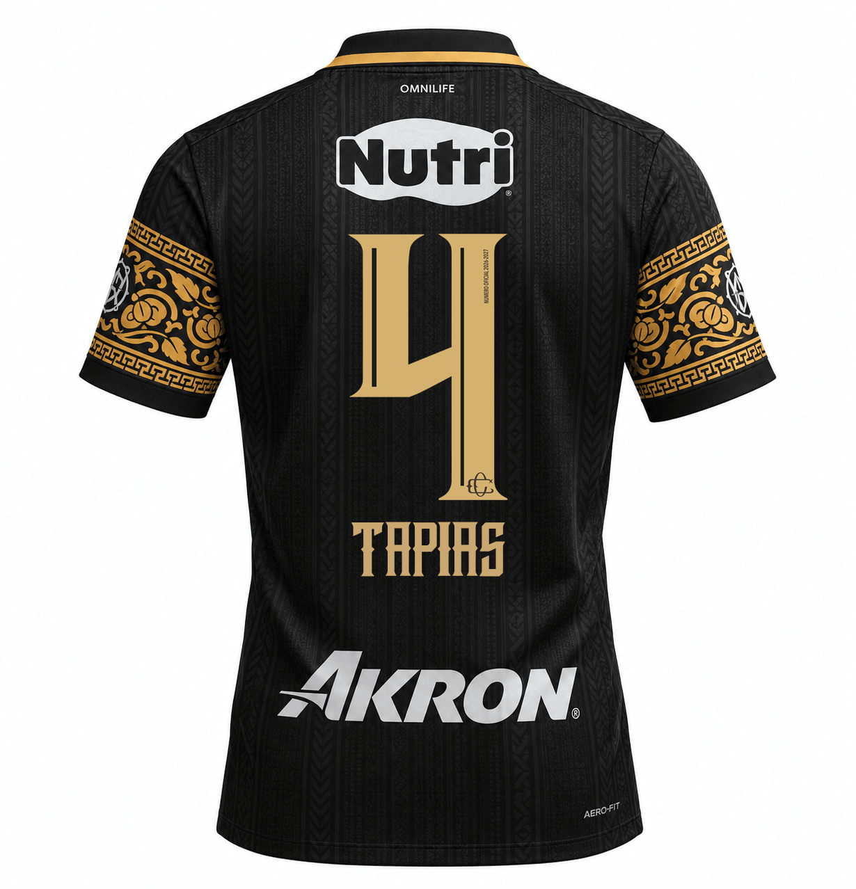 Nike Men's Chivas Guadalajara Miguel Tapias Match Authentic Third Jersey 26/27 (Black/Truly Gold)