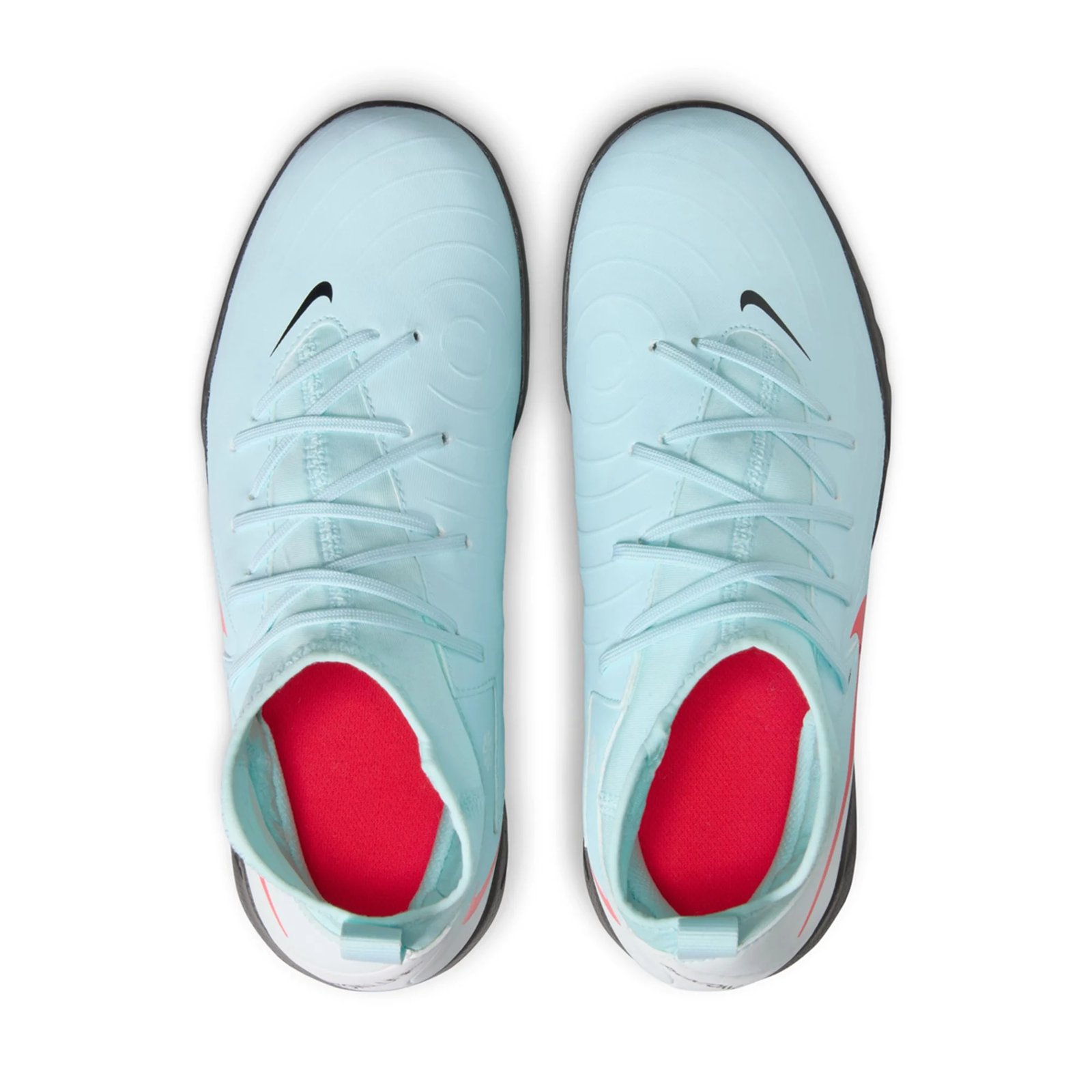 Nike Jr. Phantom Luna II Academy Turf Soccer Shoes (Mint/Atomic Red)