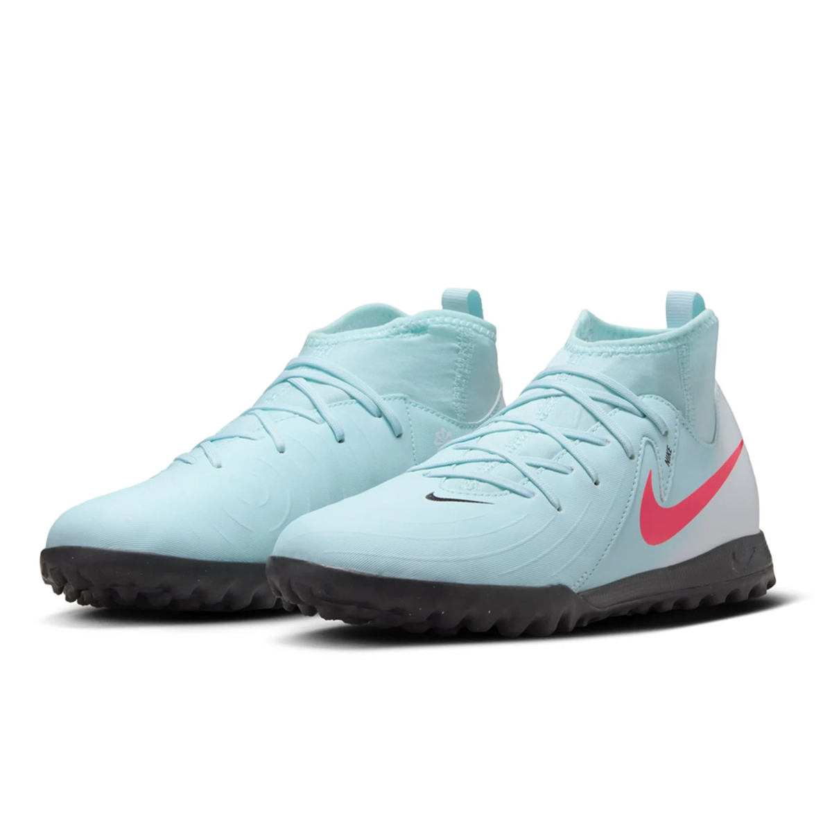 Nike Jr. Phantom Luna II Academy Turf Soccer Shoes (Mint/Atomic Red)