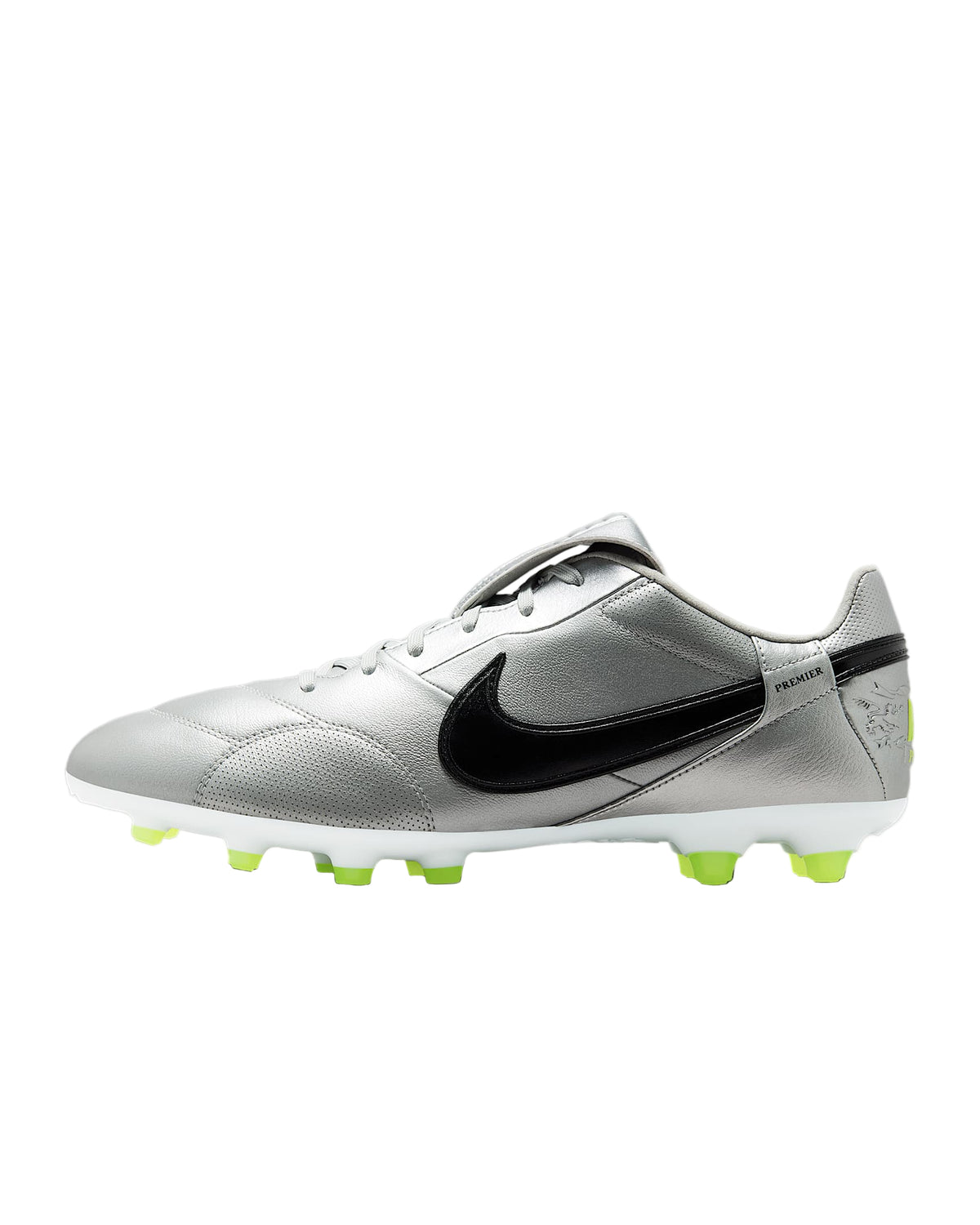 Nike Premier III Firm Ground Soccer Cleats (Metallic Silver/Black Volt)