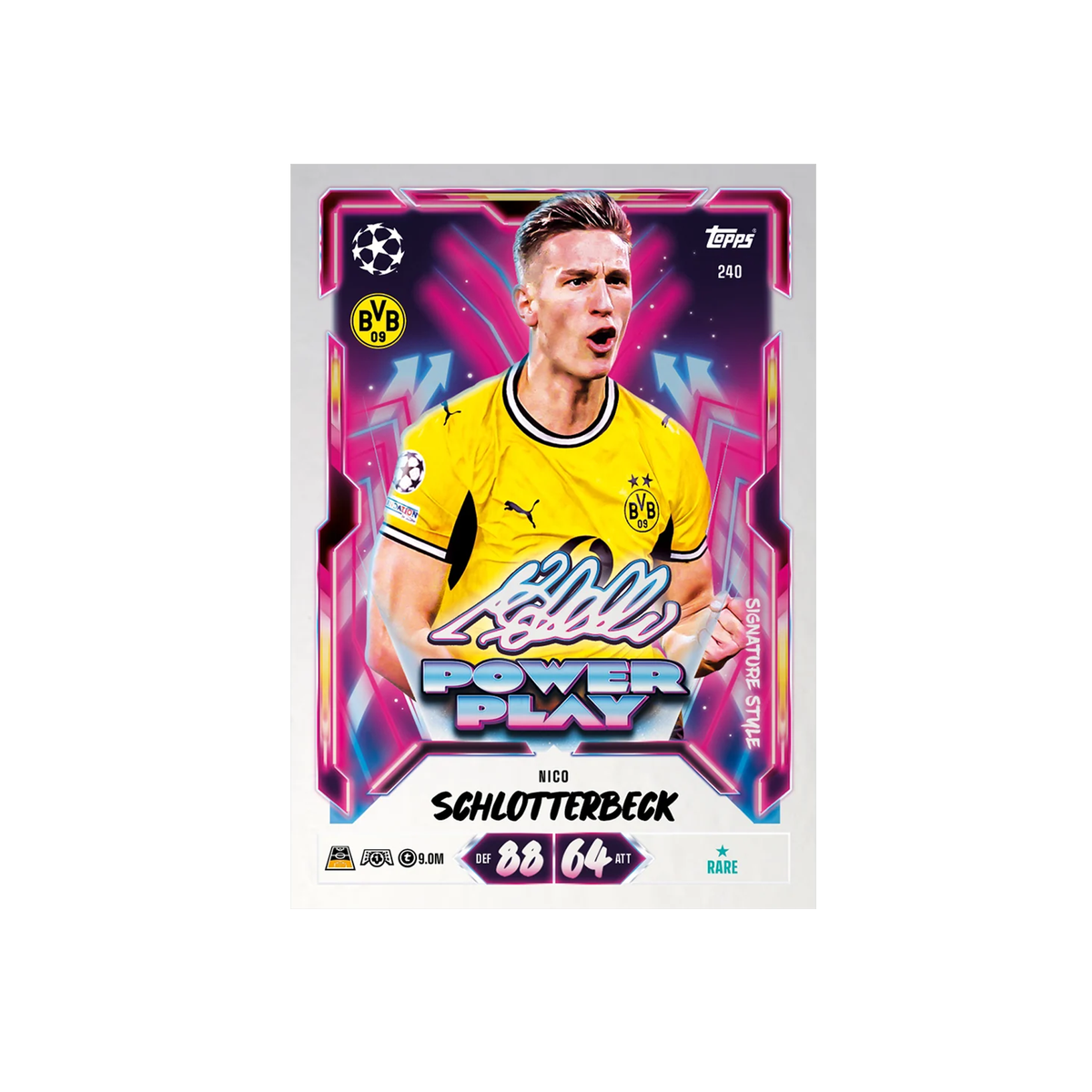 Topps UCL 26/27 Match Attax #2 New Entries Trading Cards (Purple/Orange)