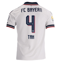 adidas Mens Bayern Munich Jonathan Tah Away Jersey w/ Bundesliga Champion Patch 26/27 (White)