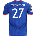 adidas Mens Manchester United Tynan Thompson Away Jersey w/ Champions League Patches 26/27 (Blue)