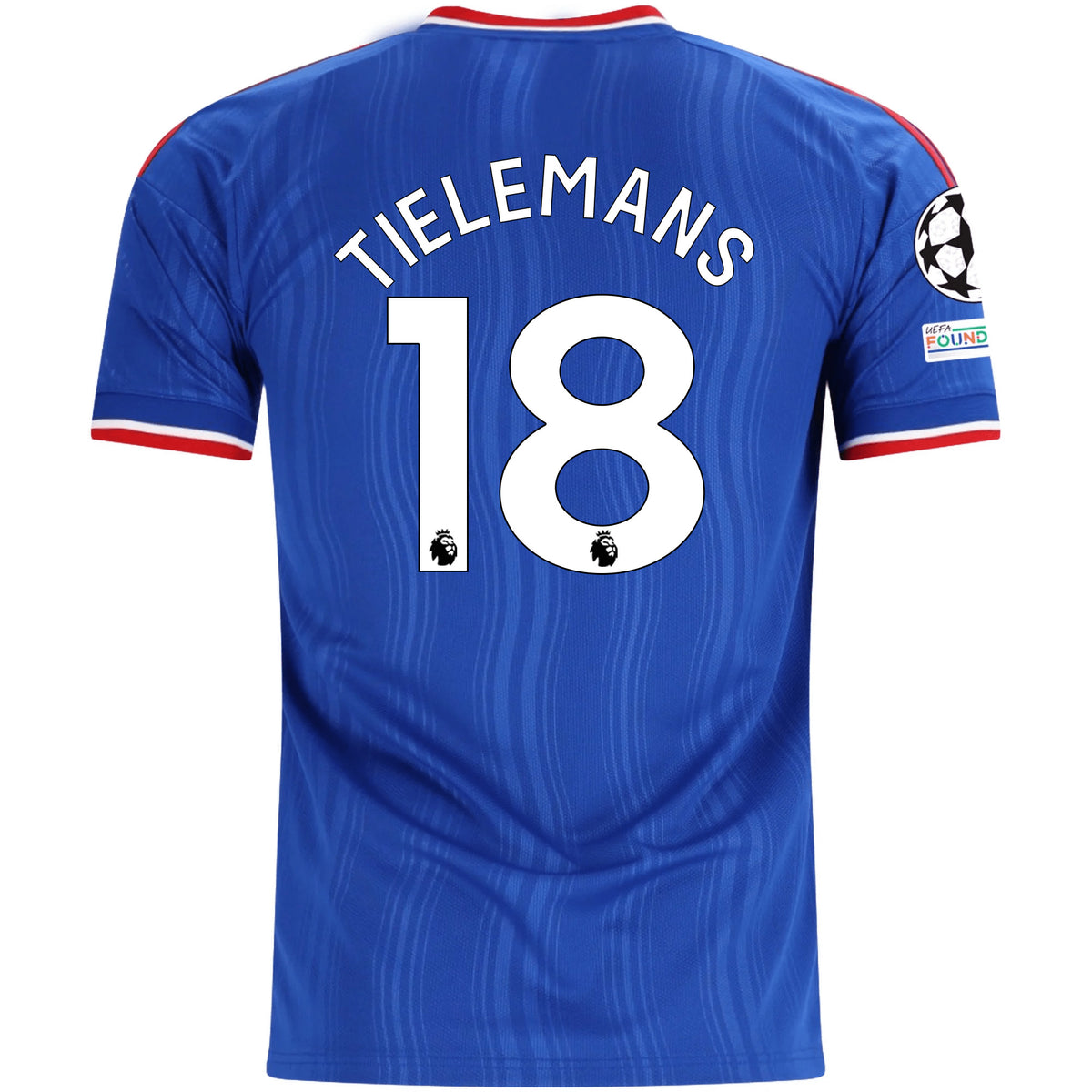 adidas Mens Manchester United Youri Tielemans Away Jersey w/ Champions League Patches 26/27 (Blue)