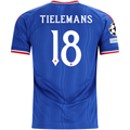adidas Mens Manchester United Youri Tielemans Away Jersey w/ Champions League Patches 26/27 (Blue)
