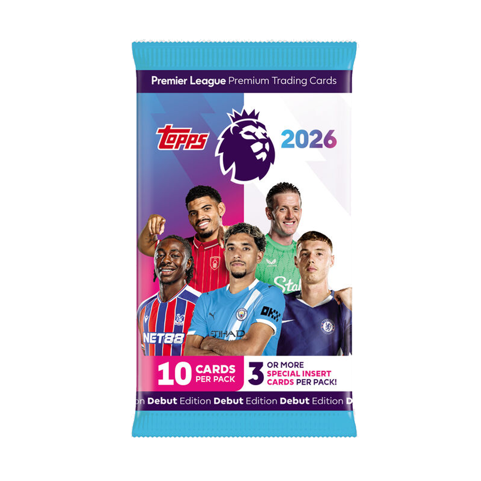 Topps Premier League 25/26 Debut Edition Trading Card Single Pack (10 Cards)