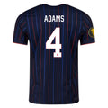 Nike Tyler Adams United States Away Match Authentic Jersey 25/26 w/ Gold Cup 2025 Patch (Obsidian/Challenge Red)