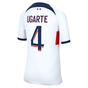 Nike Youth Paris Saint-Germain Manuel Ugarte Away Jersey 23/24 (White/Midnight Navy)