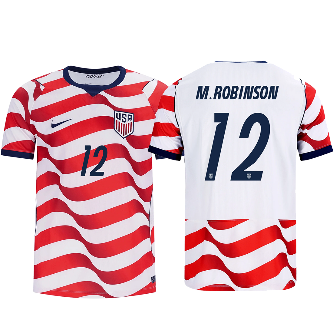 Nike Mens United States Miles Robinson Stadium Home Jersey 2026 (Sail/Midnight Navy)