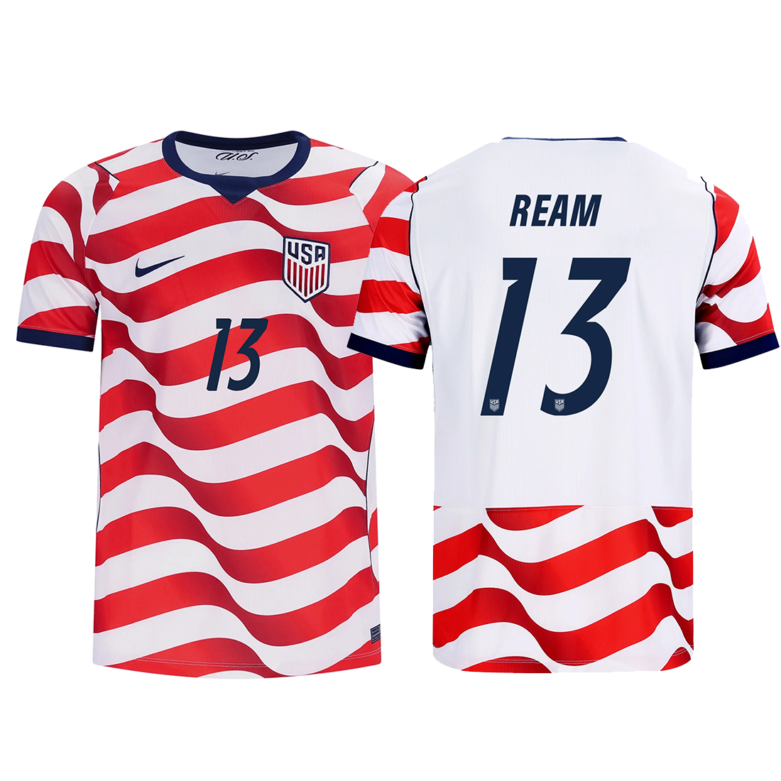 Nike Mens United States Tim Ream Stadium Home Jersey 2026 (Sail/Midnight Navy)