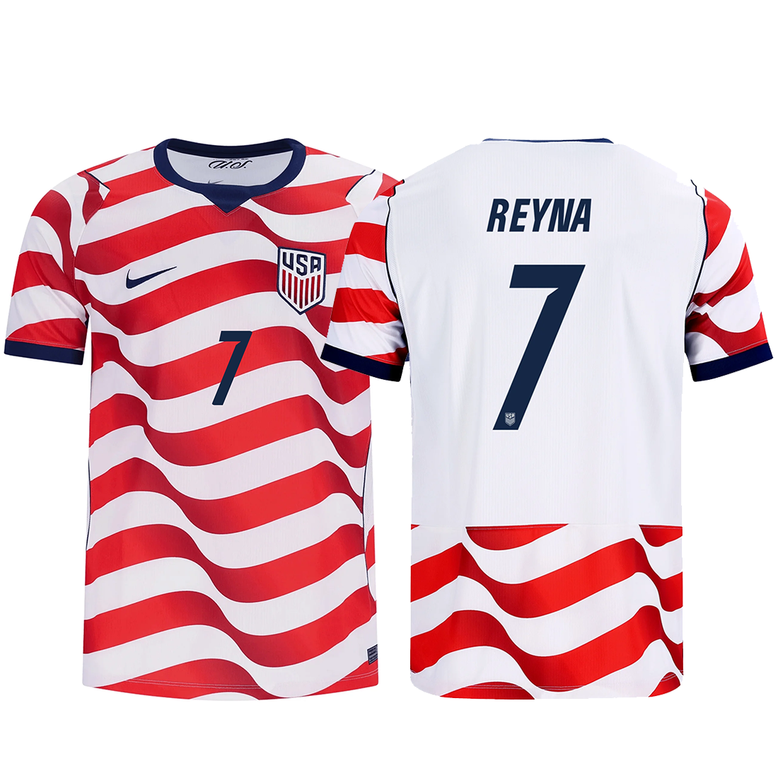 Nike Mens United States Gio Reyna Stadium Home Jersey 2026 (Sail/Midnight Navy)