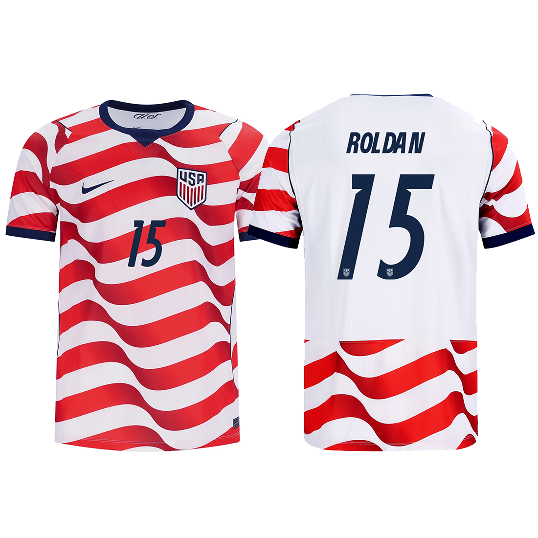 Nike Mens United States Cristian Roldan Stadium Home Jersey 2026 (Sail/Midnight Navy)