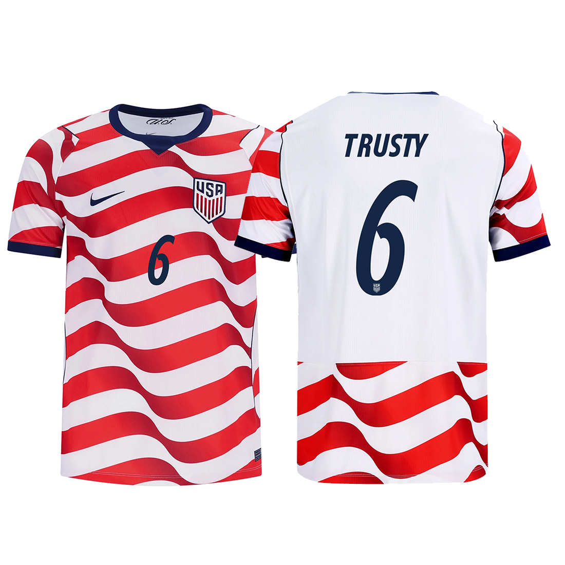 Nike Mens United States Auston Trusty Stadium Home Jersey 2026 (Sail/Midnight Navy)