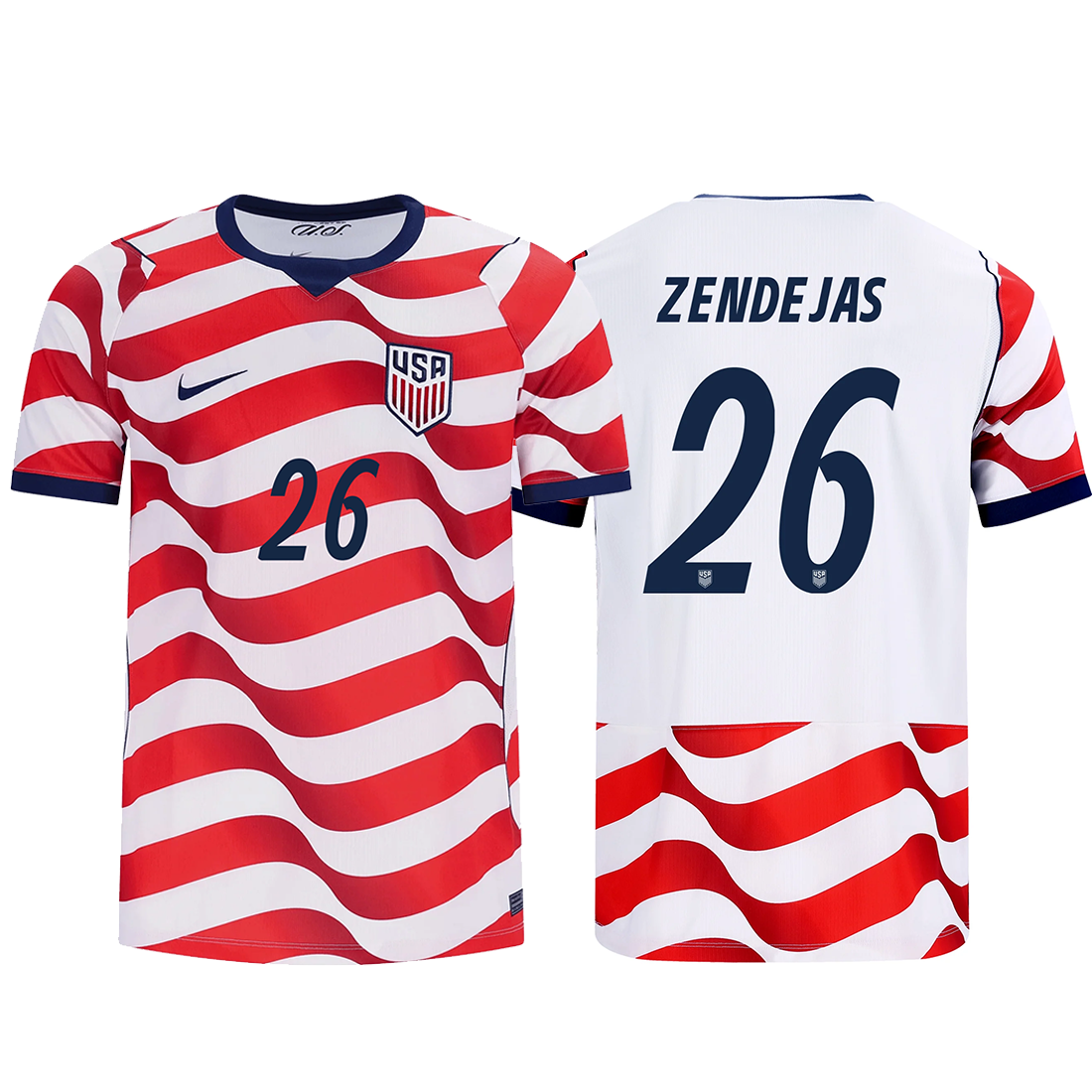 Nike Mens United States Alejandro Zendejas Stadium Home Jersey 2026 (Sail/Midnight Navy)