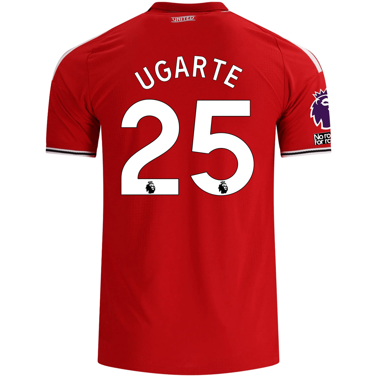 adidas Manchester United Authentic Manuel Ugarte Home Jersey w/ EPL + No Room For Racism Patches 26/27 (Red)