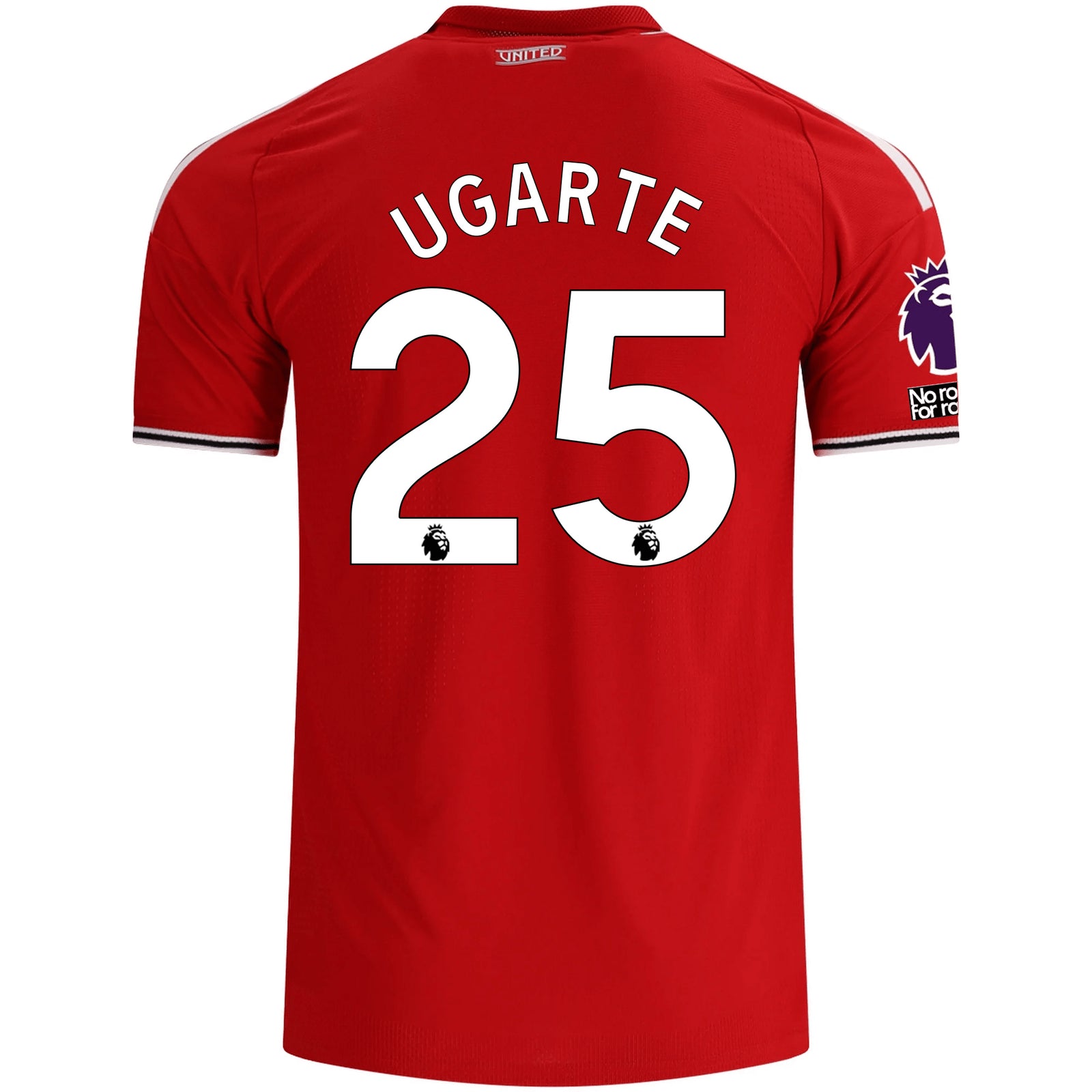adidas Manchester United Authentic Manuel Ugarte Home Jersey w/ EPL + No Room For Racism Patches 26/27 (Red)
