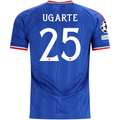 adidas Mens Manchester United Manuel Ugarte Away Jersey w/ Champions League Patches 26/27 (Blue)