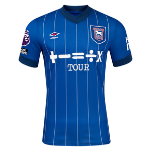 Umbro Ipswich Town Home Jersey w/ EPL + No Room For Racism 24/25 (Royal Blue)