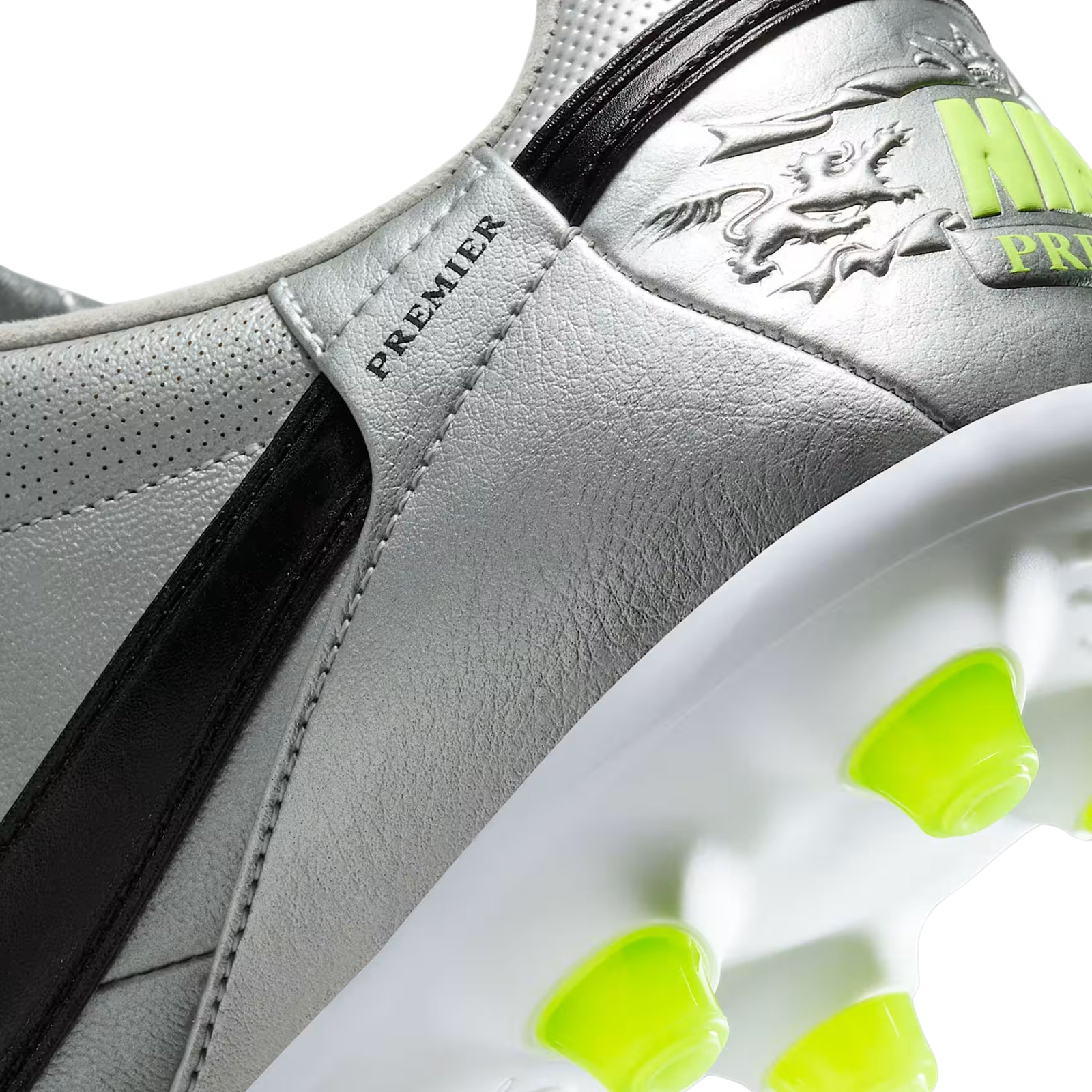 Nike Premier III Firm Ground Soccer Cleats (Metallic Silver/Black Volt)