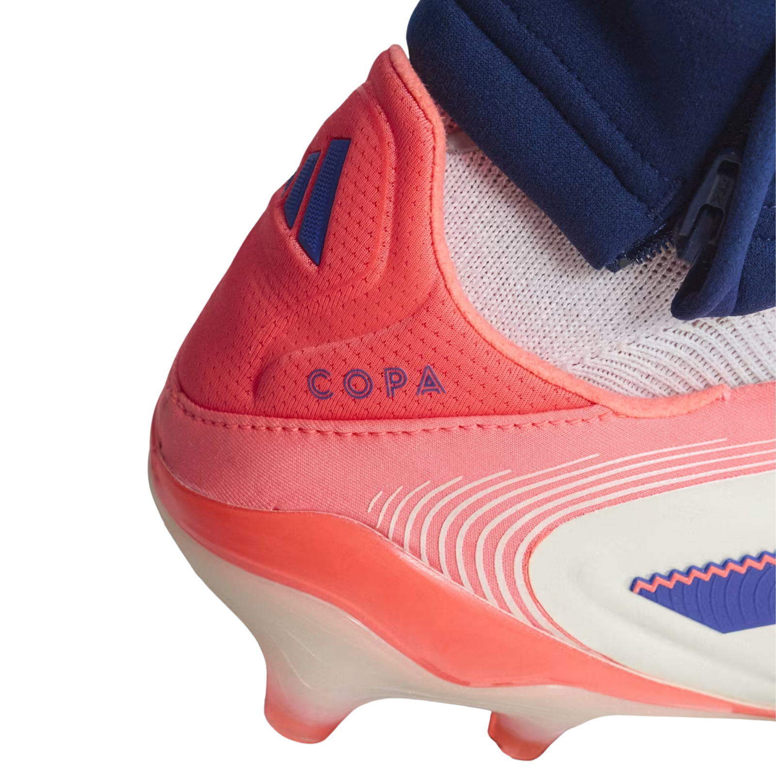 adidas Copa Pure III Elite FG Soccer Cleats (Off White/Lucid Blue/Coral)