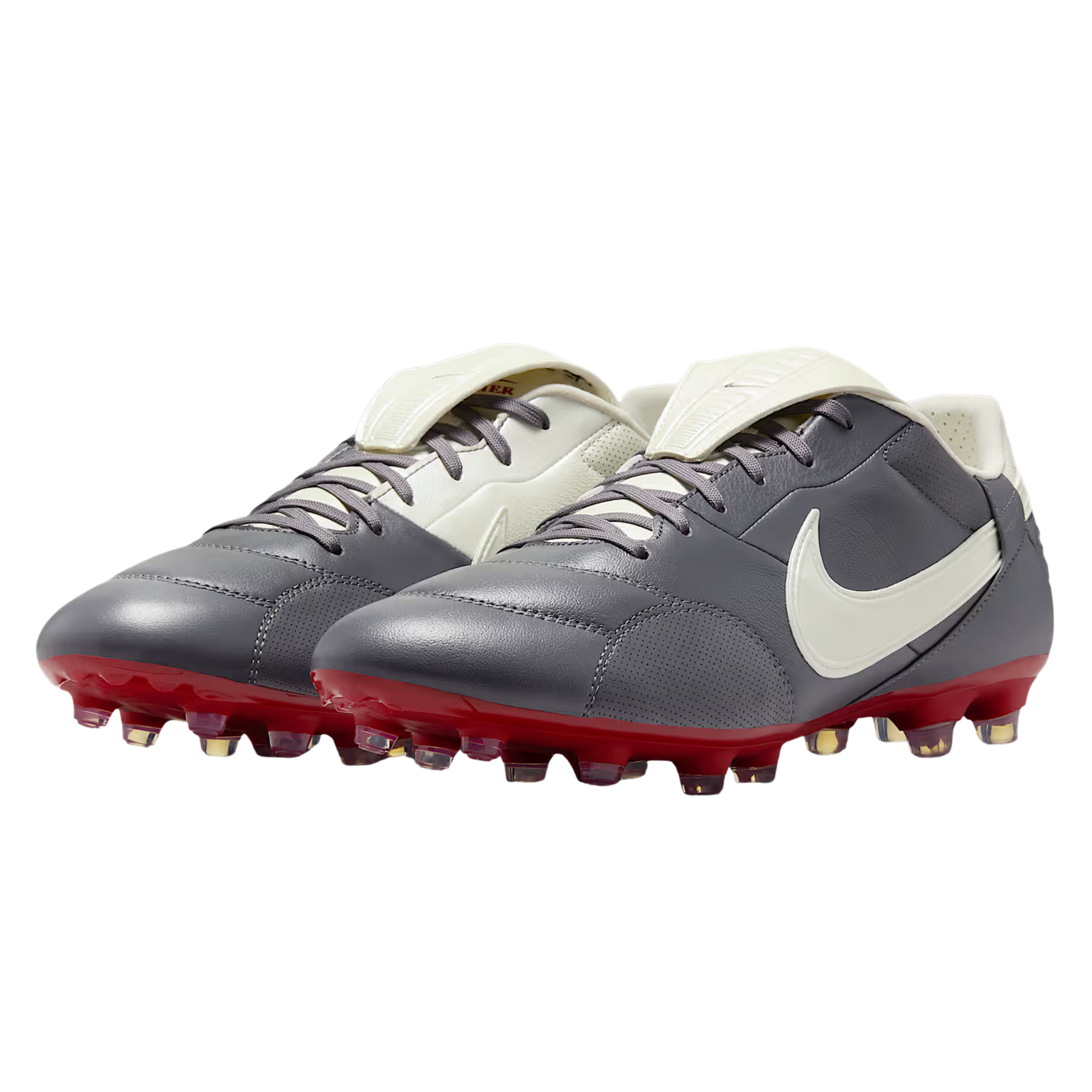Nike Premier III Firm Ground Soccer Cleats (Light Graphite/White/Red)