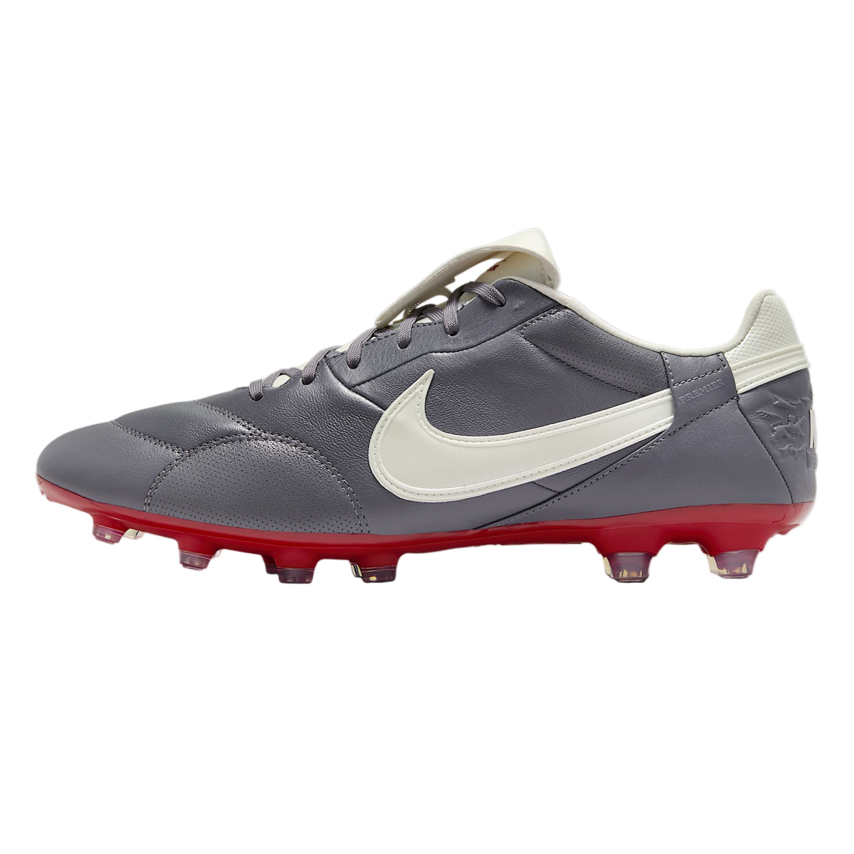 Nike Premier III Firm Ground Soccer Cleats (Light Graphite/White/Red)