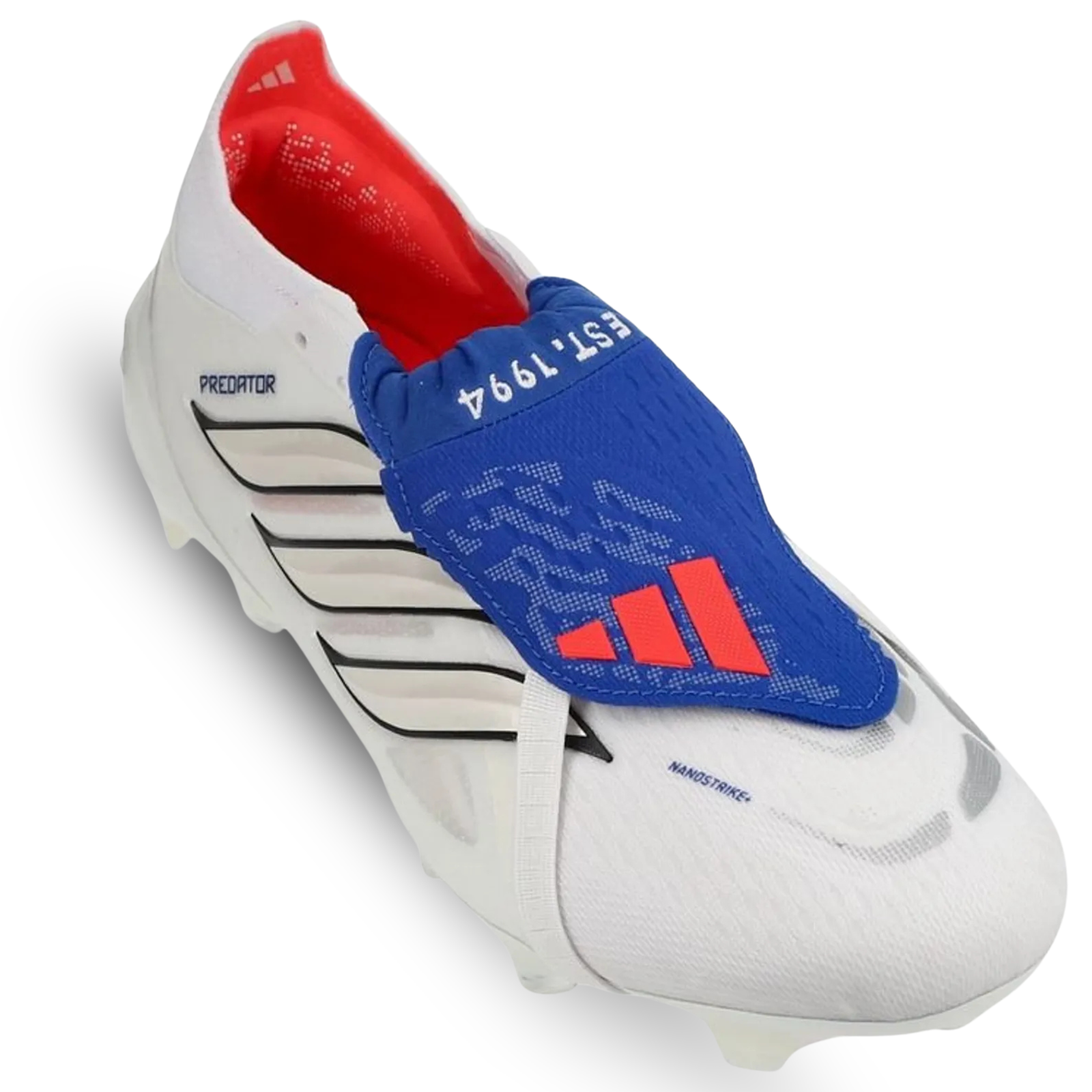 adidas Predator Elite FT Firm Ground Soccer Cleats (White/Zero Metallic/Royal Blue)