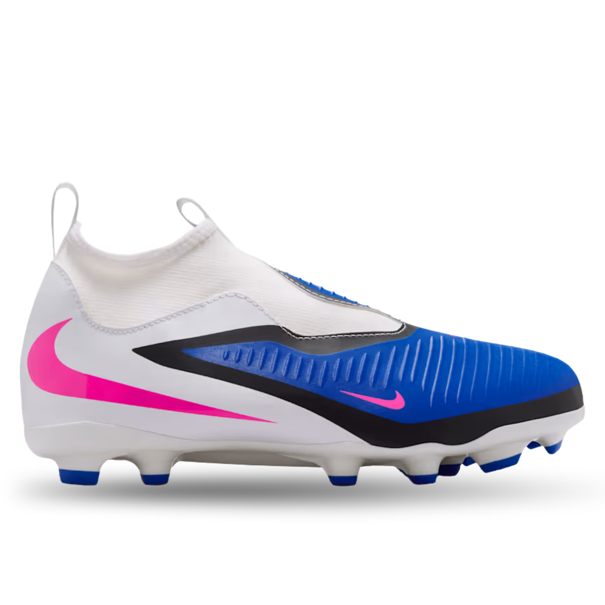 Nike Jr Phantom 6 High Academy FG/MG Soccer Cleats (Racer Blue/White)