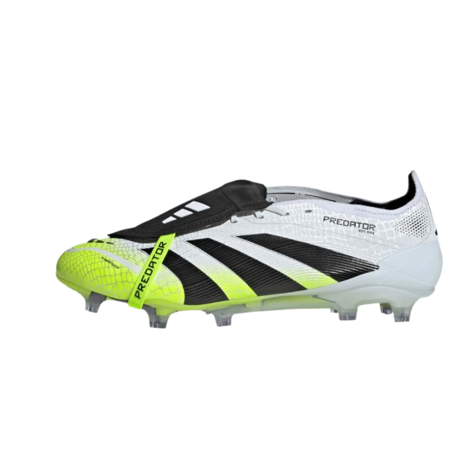 adidas Predator Elite Firm Ground Soccer Cleats (White/Black/Lucid Lemon)
