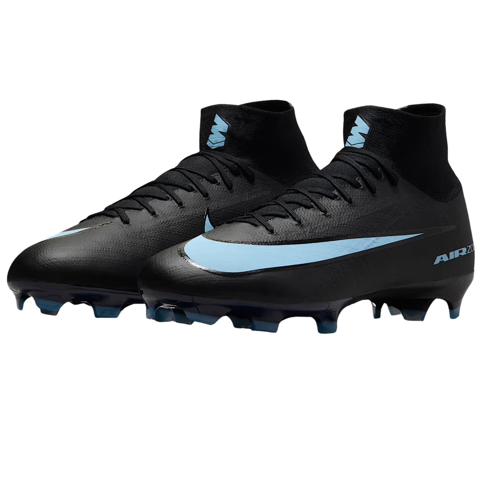 Nike Zoom Mercurial Superfly 10 Pro Firm Ground Soccer Cleats (Black/Ice Blue)
