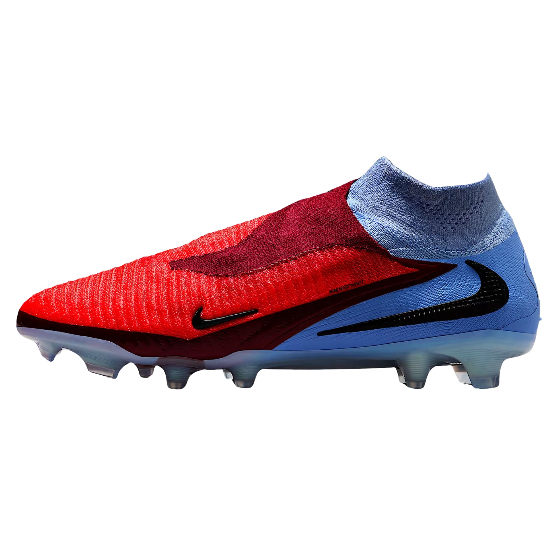 Nike Phantom 6 High Elite Firm Ground Soccer Cleats (Royal Tint/Bright Crimson)