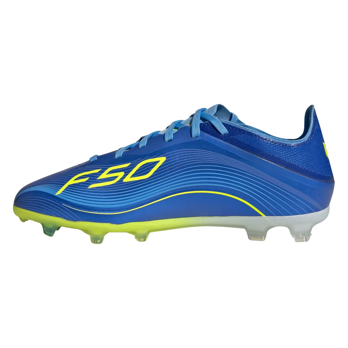 adidas Youth Messi F50 Elite Junior Firm Ground Soccer Cleats (Royal Blue/Solar Yellow)