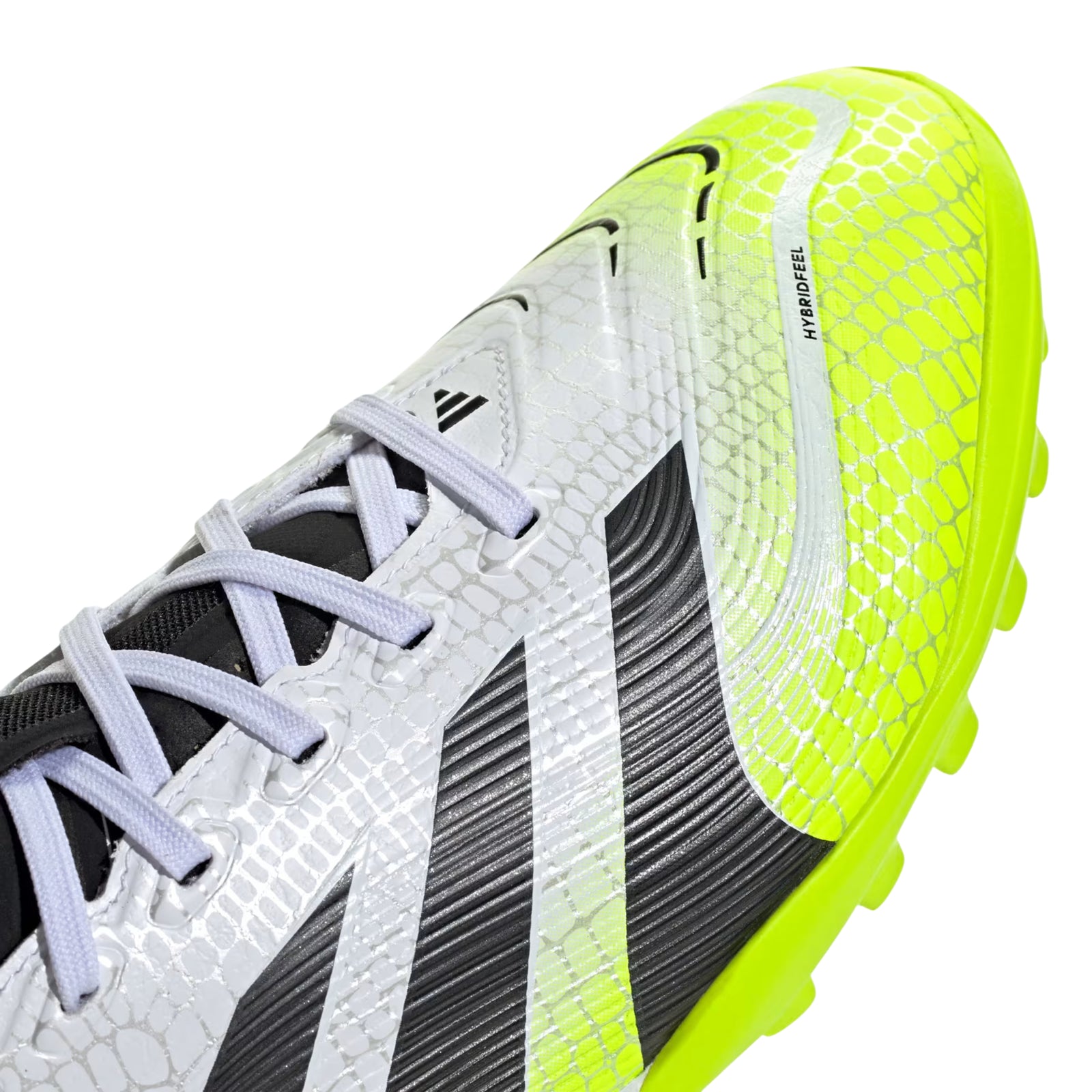 adidas Predator League Turf Soccer Shoes (White/Black/Lucid Lemon)