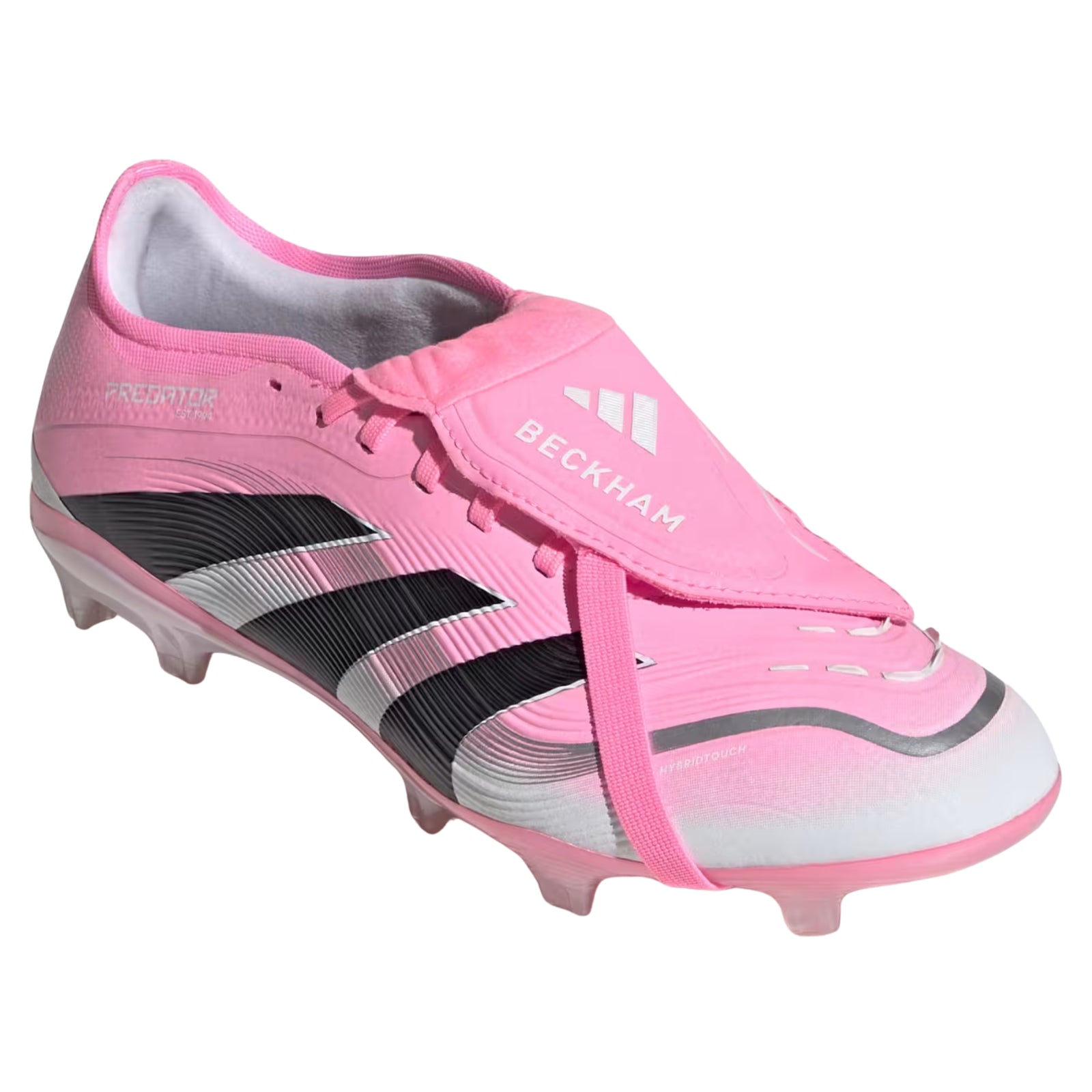 adidas Predator Pro Fold-Over Tongue Firm Ground Soccer Cleats (Pink/Core Black/White)