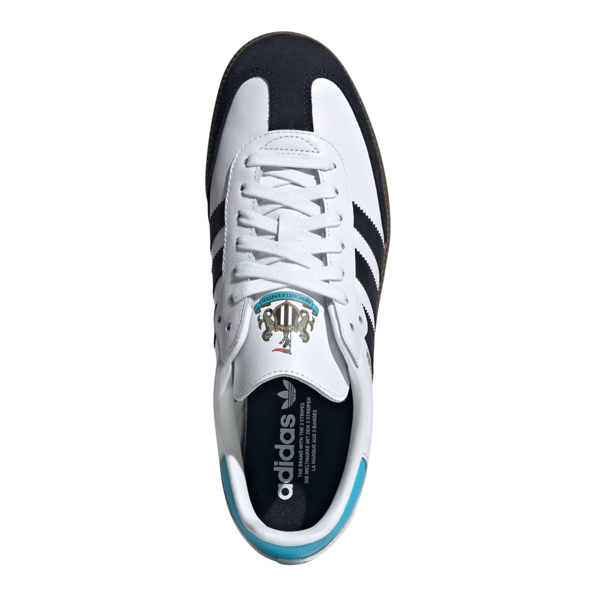 adidas Newcastle United Samba Soccer Shoes (White/Black/Sky Rush)