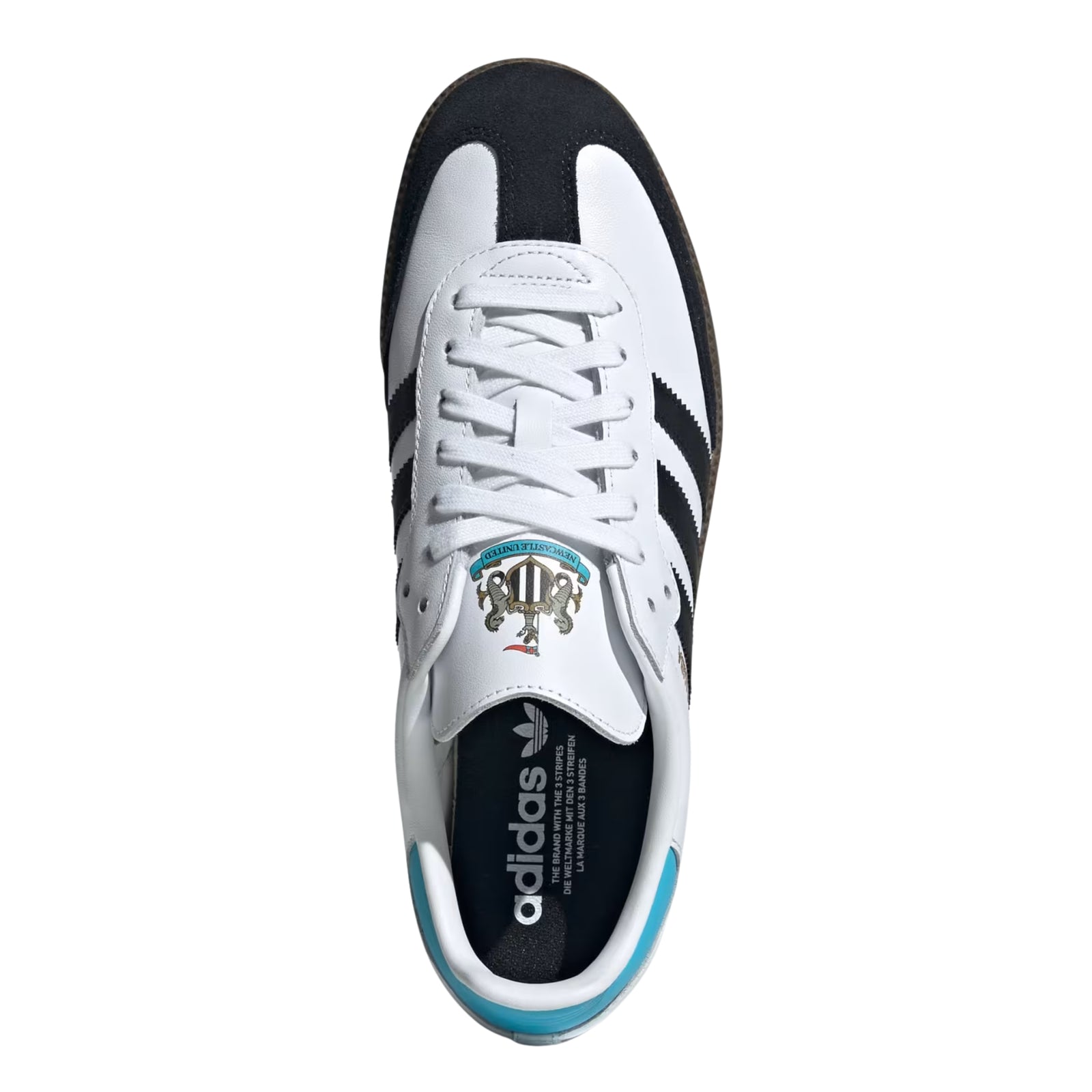 adidas Newcastle United Samba Soccer Shoes (White/Black/Sky Rush)