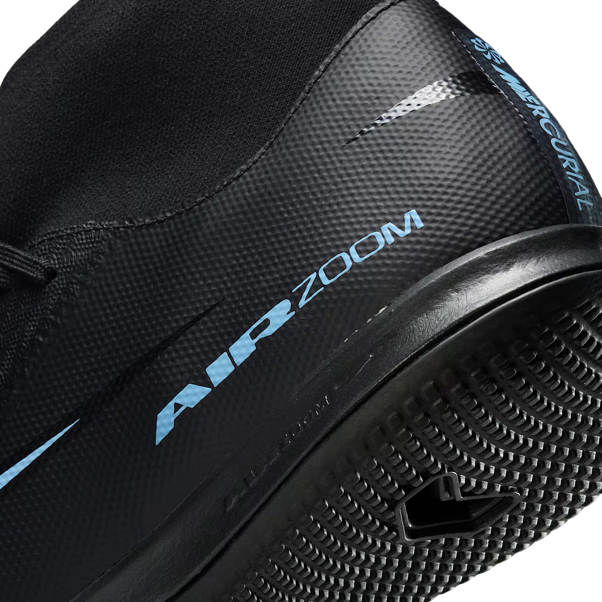 Nike Zoom Mercurial Superfly 10 Academy Indoor Soccer Shoes (Black/Ice Blue)