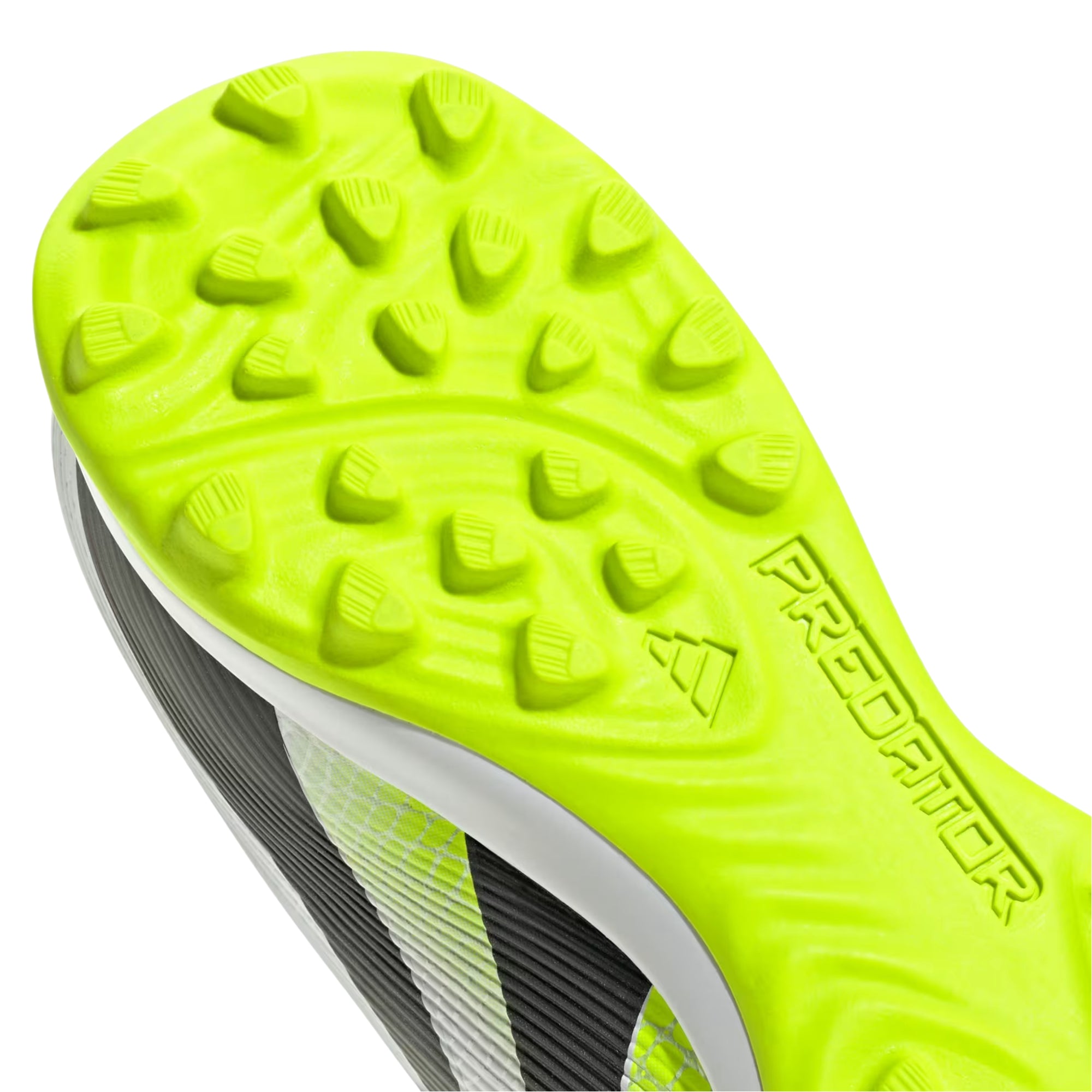 adidas Predator League Turf Soccer Shoes (White/Black/Lucid Lemon)