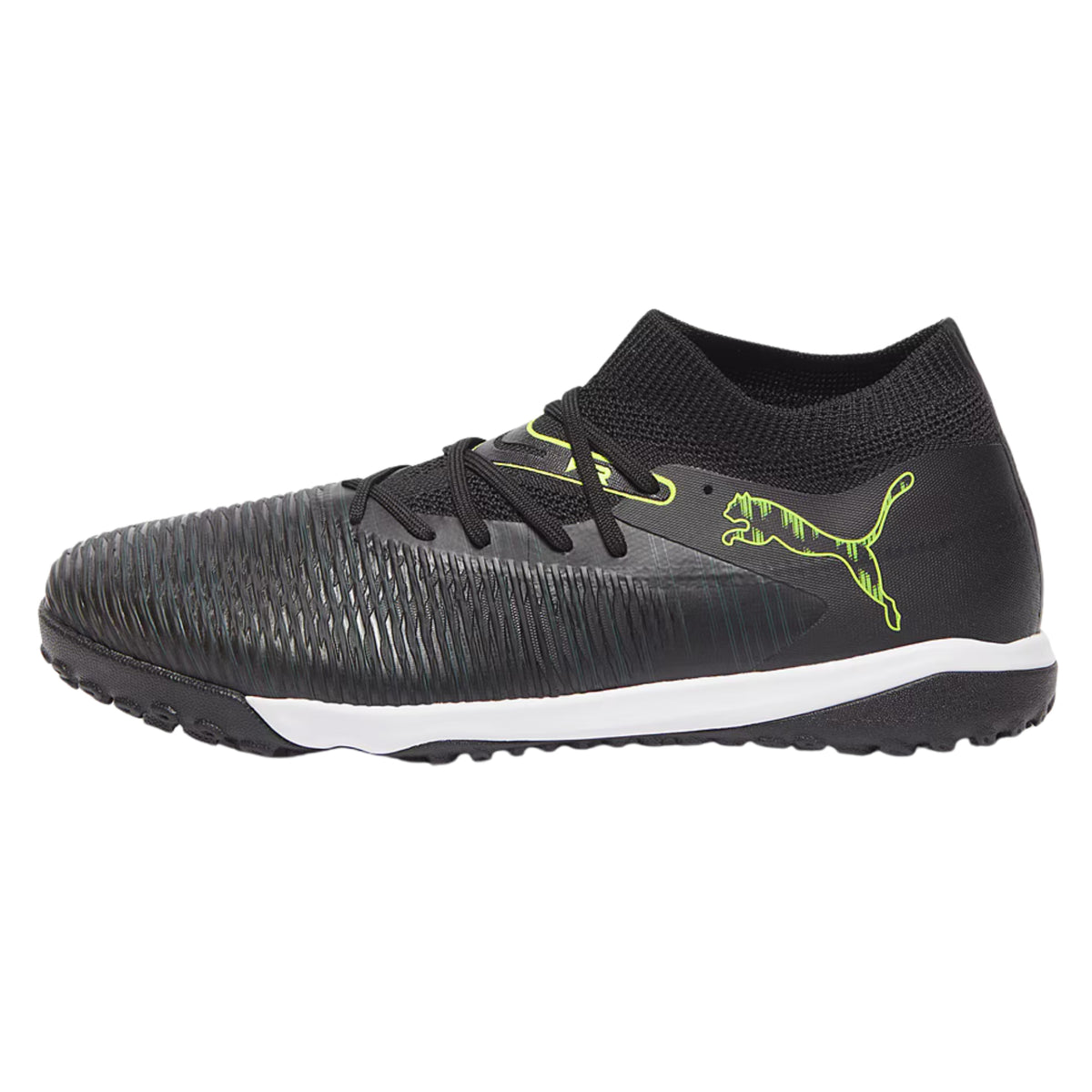 Puma Future 8 Match Turf Soccer Shoes (Black/Fizzy Light/Green)