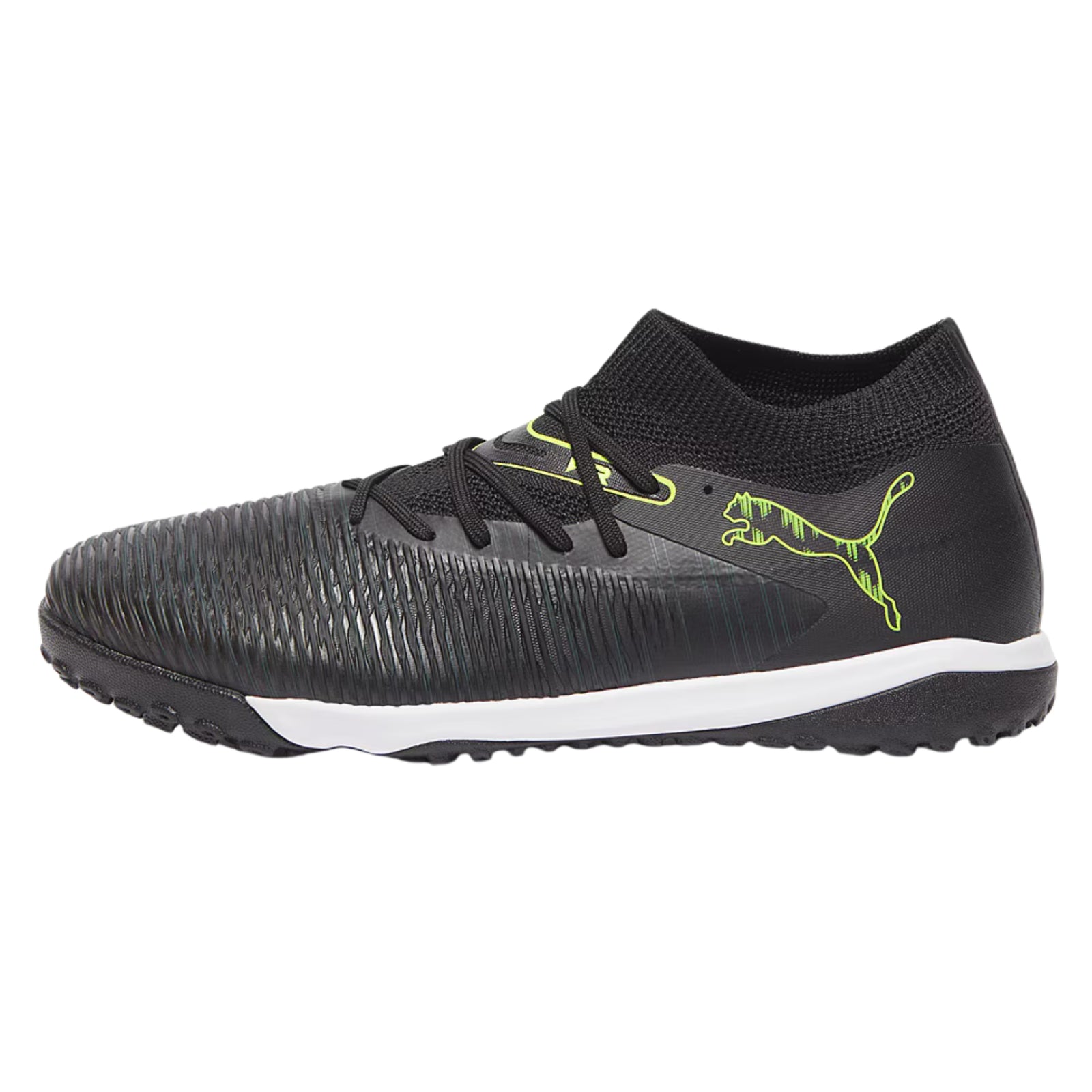 Puma Future 8 Match Turf Soccer Shoes (Black/Fizzy Light/Green)