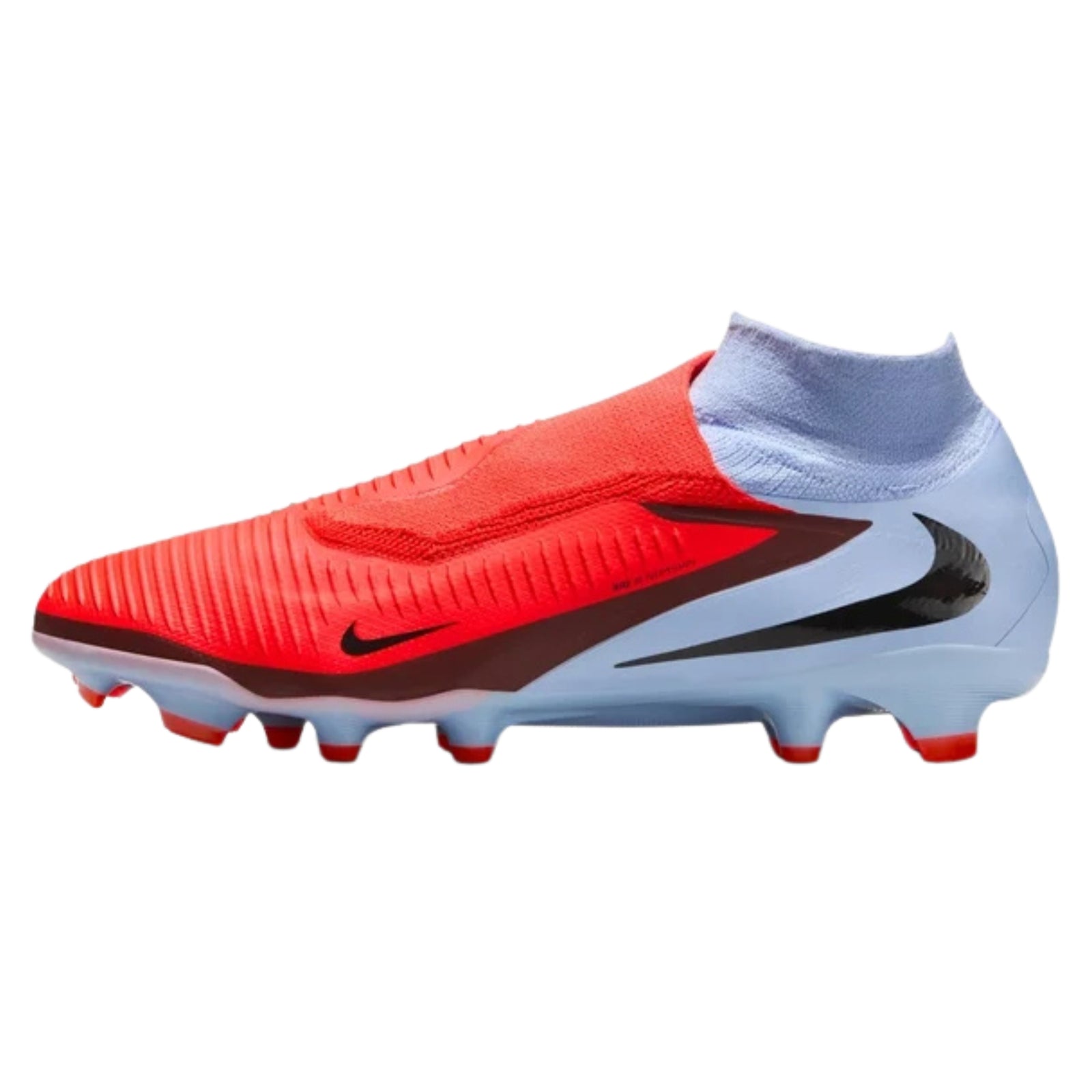 Nike Phantom 6 High Pro Firm Ground Soccer Cleats (Royal Tint/Bright Crimson)