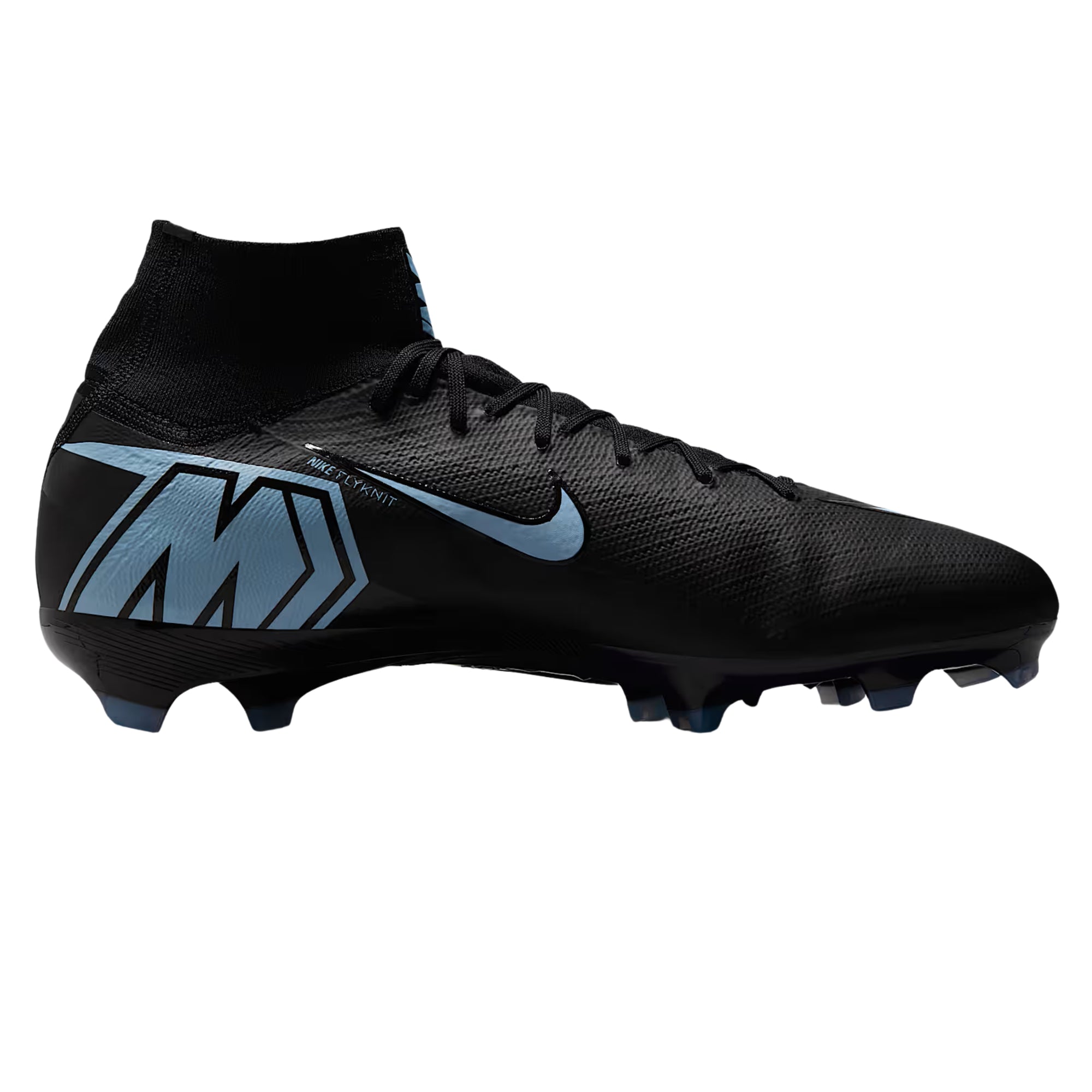 Nike Zoom Mercurial Superfly 10 Pro Firm Ground Soccer Cleats (Black/Ice Blue)