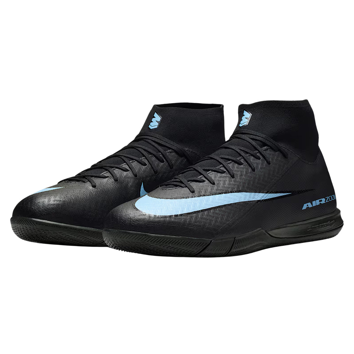 Nike Zoom Mercurial Superfly 10 Academy Indoor Soccer Shoes (Black/Ice Blue)